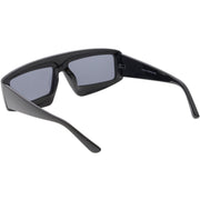 zeroUV Futuristic Retro Rectangle Block Flat Lens Sunglasses C752 Sunglasses White Smoke Black Smoke,White Smoke,Clear Smoke,Red Smoke