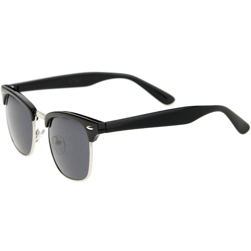zeroUV Classic Square Neutral Colored Lenses Horn Rimmed Sunglasses C771 Sunglasses White Smoke Black Silver / Smoke,Black Gold / Smoke,Tortoise Gold / Smoke,Tortoise Gold / Amber,Black Gold / Lavender,Matte Black Gold / Green,Shiny Black Gold / Green,Tortoise Gold / Green,Black Black / Brown