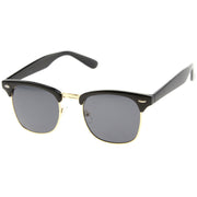 zeroUV Classic Square Neutral Colored Lenses Horn Rimmed Sunglasses C771 Sunglasses White Smoke Black Silver / Smoke,Black Gold / Smoke,Tortoise Gold / Smoke,Tortoise Gold / Amber,Black Gold / Lavender,Matte Black Gold / Green,Shiny Black Gold / Green,Tortoise Gold / Green,Black Black / Brown