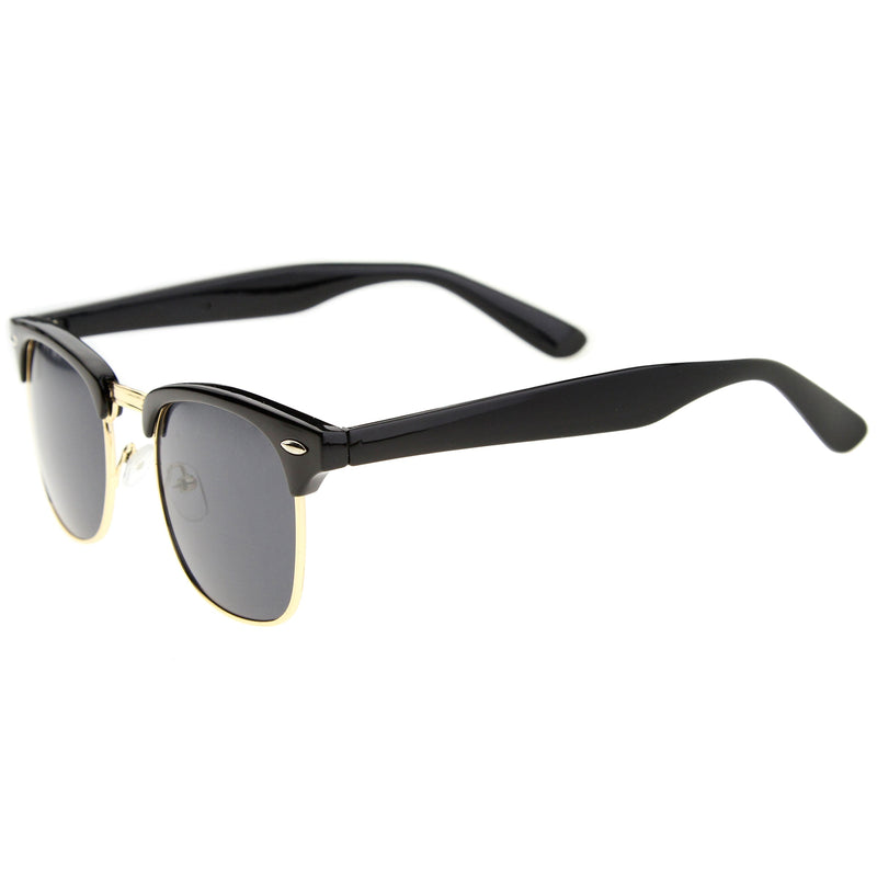 zeroUV Classic Square Neutral Colored Lenses Horn Rimmed Sunglasses C771 Sunglasses White Smoke Black Silver / Smoke,Black Gold / Smoke,Tortoise Gold / Smoke,Tortoise Gold / Amber,Black Gold / Lavender,Matte Black Gold / Green,Shiny Black Gold / Green,Tortoise Gold / Green,Black Black / Brown