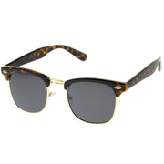 zeroUV Classic Square Neutral Colored Lenses Horn Rimmed Sunglasses C771 Sunglasses White Smoke Black Silver / Smoke,Black Gold / Smoke,Tortoise Gold / Smoke,Tortoise Gold / Amber,Black Gold / Lavender,Matte Black Gold / Green,Shiny Black Gold / Green,Tortoise Gold / Green,Black Black / Brown