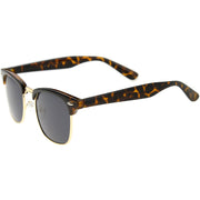 zeroUV Classic Square Neutral Colored Lenses Horn Rimmed Sunglasses C771 Sunglasses White Smoke Black Silver / Smoke,Black Gold / Smoke,Tortoise Gold / Smoke,Tortoise Gold / Amber,Black Gold / Lavender,Matte Black Gold / Green,Shiny Black Gold / Green,Tortoise Gold / Green,Black Black / Brown