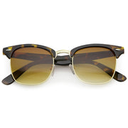 zeroUV Classic Square Neutral Colored Lenses Horn Rimmed Sunglasses C771 Sunglasses White Smoke Tortoise Gold / Amber