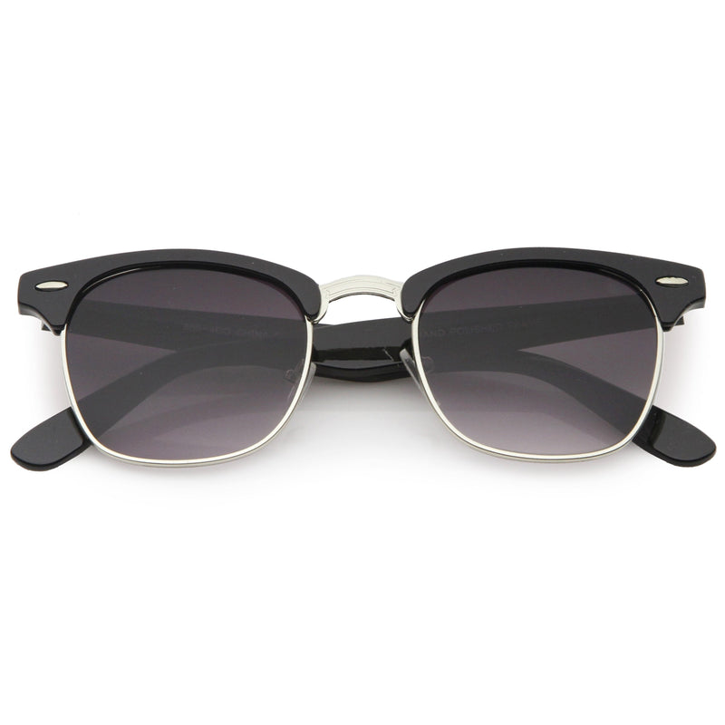 zeroUV Classic Square Neutral Colored Lenses Horn Rimmed Sunglasses C771 Sunglasses