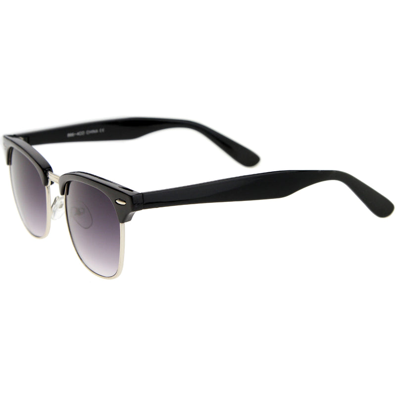 zeroUV Classic Square Neutral Colored Lenses Horn Rimmed Sunglasses C771 Sunglasses