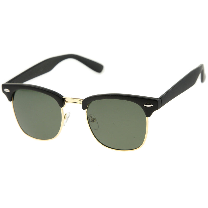 zeroUV Classic Square Neutral Colored Lenses Horn Rimmed Sunglasses C771 Sunglasses White Smoke Black Silver / Smoke,Black Gold / Smoke,Tortoise Gold / Smoke,Tortoise Gold / Amber,Black Gold / Lavender,Matte Black Gold / Green,Shiny Black Gold / Green,Tortoise Gold / Green,Black Black / Brown