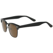 zeroUV Classic Square Neutral Colored Lenses Horn Rimmed Sunglasses C771 Sunglasses White Smoke Black Silver / Smoke,Black Gold / Smoke,Tortoise Gold / Smoke,Tortoise Gold / Amber,Black Gold / Lavender,Matte Black Gold / Green,Shiny Black Gold / Green,Tortoise Gold / Green,Black Black / Brown