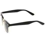 zeroUV Polarized Horn Rimmed Semi Rimless Sunglasses Square Lens C773 Sunglasses White Smoke Black Gold / Smoke Polarized,Black Silver / Smoke Polarized,Tortoise Gold / Brown Polarized,Matte Black Silver / Yellow Polarized,Shiny Black Silver / Yellow Polarized