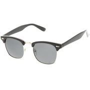 zeroUV Polarized Horn Rimmed Semi Rimless Sunglasses Square Lens C773 Sunglasses White Smoke Black Gold / Smoke Polarized,Black Silver / Smoke Polarized,Tortoise Gold / Brown Polarized,Matte Black Silver / Yellow Polarized,Shiny Black Silver / Yellow Polarized