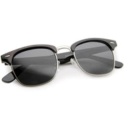 zeroUV Polarized Horn Rimmed Semi Rimless Sunglasses Square Lens C773 Sunglasses White Smoke Black Gold / Smoke Polarized,Black Silver / Smoke Polarized,Tortoise Gold / Brown Polarized,Matte Black Silver / Yellow Polarized,Shiny Black Silver / Yellow Polarized