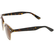 zeroUV Polarized Horn Rimmed Semi Rimless Sunglasses Square Lens C773 Sunglasses White Smoke Black Gold / Smoke Polarized,Black Silver / Smoke Polarized,Tortoise Gold / Brown Polarized,Matte Black Silver / Yellow Polarized,Shiny Black Silver / Yellow Polarized
