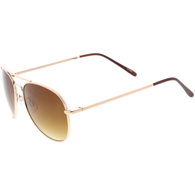 zeroUV Small Classic Metal Gradient lens Aviator Sunglasses C782 Sunglasses White Smoke Gold / Amber,Gunmetal / Lavender,Silver / Lavender