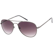zeroUV Small Classic Metal Gradient lens Aviator Sunglasses C782 Sunglasses White Smoke Gold / Amber,Gunmetal / Lavender,Silver / Lavender