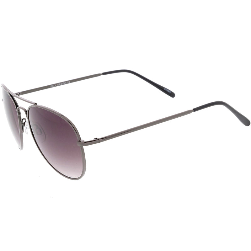 zeroUV Medium Classic Retro Metal Frame Aviator Sunglasses 53mm 1372 Sunglasses White Smoke Gold,Black Smoke,Bronze,Silver,Gunmetal,Black Green,Black / Lavender