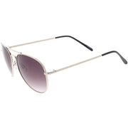 zeroUV Small Classic Metal Gradient lens Aviator Sunglasses C782 Sunglasses White Smoke Gold / Amber,Gunmetal / Lavender,Silver / Lavender