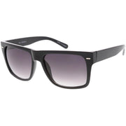 zeroUV Retro Square Neutral Colored Lens Horn Rimmed Sunglasses C785 Sunglasses White Smoke Shiny Black / Lavender,Matte Black / Lavender,Shiny Black / Smoke,Matte Black / Smoke
