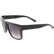 zeroUV Retro Square Neutral Colored Lens Horn Rimmed Sunglasses C785 Sunglasses White Smoke Shiny Black / Lavender,Matte Black / Lavender,Shiny Black / Smoke,Matte Black / Smoke