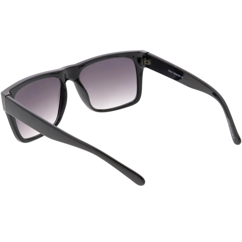 zeroUV Retro Square Neutral Colored Lens Horn Rimmed Sunglasses C785 Sunglasses White Smoke Shiny Black / Lavender,Matte Black / Lavender,Shiny Black / Smoke,Matte Black / Smoke