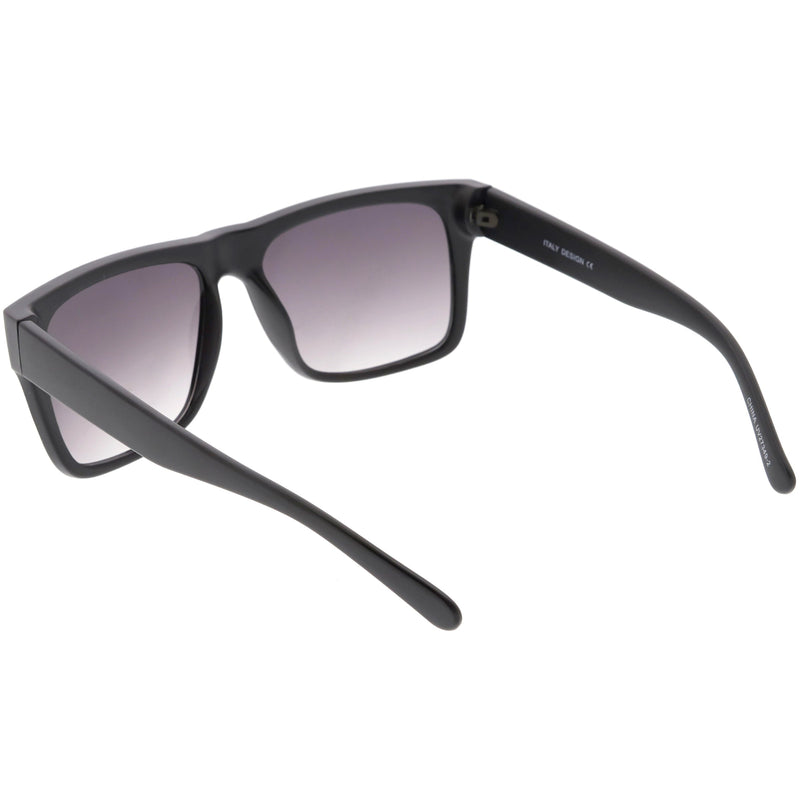 zeroUV Retro Square Neutral Colored Lens Horn Rimmed Sunglasses C785 Sunglasses White Smoke Shiny Black / Lavender,Matte Black / Lavender,Shiny Black / Smoke,Matte Black / Smoke