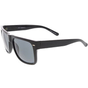 zeroUV Retro Square Neutral Colored Lens Horn Rimmed Sunglasses C785 Sunglasses White Smoke Shiny Black / Lavender,Matte Black / Lavender,Shiny Black / Smoke,Matte Black / Smoke
