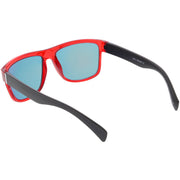 zeroUV Radical Retro Skater Horned Rim Flash Mirrored Sunglasses C787 Sunglasses White Smoke Black Yellow Yellow,Black Red Red Mirror,Black Grey Blue Mirror,Tortoise Green Green Mirror
