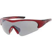 zeroUV TR-90 Performance Wrap Around Half Frame Sunglasses C798 Sunglasses White Smoke Red Smoke,Matte Black Smoke,Shiny Black Smoke,Blue Smoke
