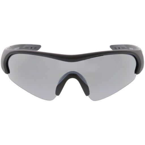 zeroUV TR-90 Performance Wrap Around Half Frame Sunglasses C798 Sunglasses White Smoke Red Smoke,Matte Black Smoke,Shiny Black Smoke,Blue Smoke