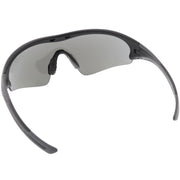 zeroUV TR-90 Performance Wrap Around Half Frame Sunglasses C798 Sunglasses White Smoke Red Smoke,Matte Black Smoke,Shiny Black Smoke,Blue Smoke