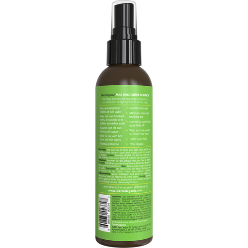 DermOrganic Official Shop Fixe Super Hold Spray Styling Yellow Green 8 fl oz (236ml)
