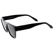 zeroUV Retro Modern Horned Rim Flat Top Square Aviator Sunglasses C920 Sunglasses White Smoke Black Smoke,Black Tortoise Lavender,Brown Green,Pink Lavender,White Lavender