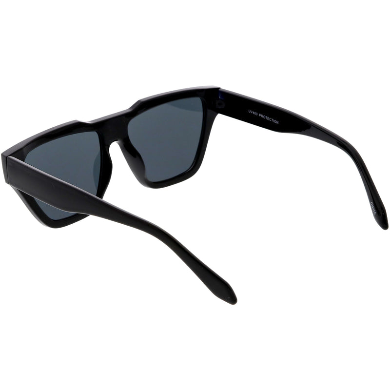 zeroUV Retro Modern Horned Rim Flat Top Square Aviator Sunglasses C920 Sunglasses White Smoke Black Smoke,Black Tortoise Lavender,Brown Green,Pink Lavender,White Lavender