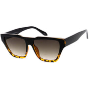 zeroUV Retro Modern Horned Rim Flat Top Square Aviator Sunglasses C920 Sunglasses White Smoke Black Smoke,Black Tortoise Lavender,Brown Green,Pink Lavender,White Lavender