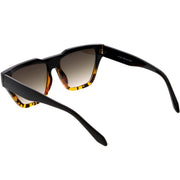 zeroUV Retro Modern Horned Rim Flat Top Square Aviator Sunglasses C920 Sunglasses White Smoke Black Smoke,Black Tortoise Lavender,Brown Green,Pink Lavender,White Lavender