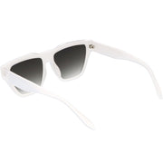 zeroUV Retro Modern Horned Rim Flat Top Square Aviator Sunglasses C920 Sunglasses White Smoke Black Smoke,Black Tortoise Lavender,Brown Green,Pink Lavender,White Lavender