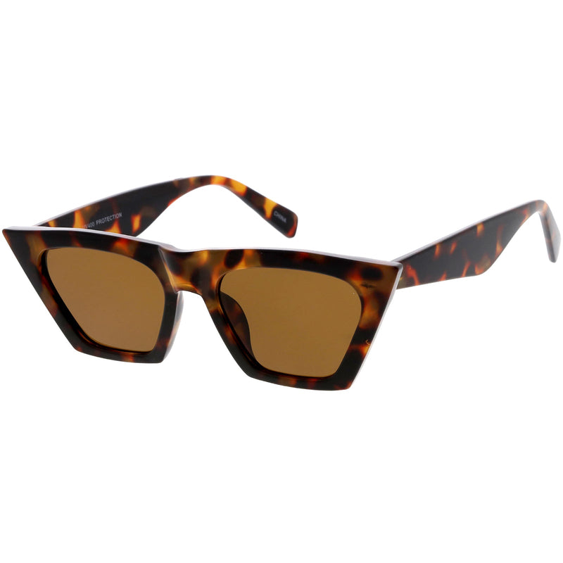 zeroUV Women's Retro Oversize Wide Pointed Cat Eye Sunglasses C921 Sunglasses White Smoke Red Smoke,White Smoke,Shiny Black Lavender,Matte Black Smoke,Tortoise Brown