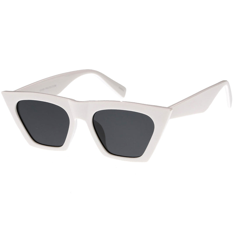 zeroUV Women's Retro Oversize Wide Pointed Cat Eye Sunglasses C921 Sunglasses White Smoke Red Smoke,White Smoke,Shiny Black Lavender,Matte Black Smoke,Tortoise Brown