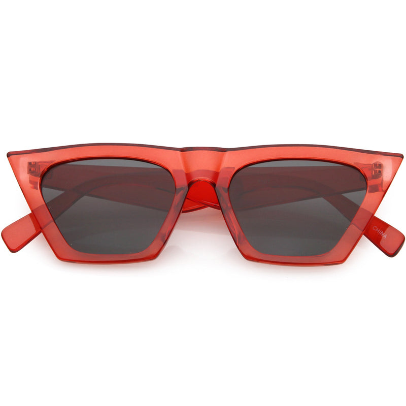 zeroUV Women's Retro Oversize Wide Pointed Cat Eye Sunglasses C921 Sunglasses Dark Slate Gray Red Smoke,White Smoke,Shiny Black Lavender,Matte Black Smoke,Tortoise Brown
