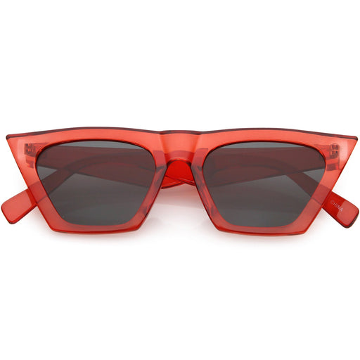 zeroUV Women's Retro Oversize Wide Pointed Cat Eye Sunglasses C921 Sunglasses Dark Slate Gray Red Smoke,White Smoke,Shiny Black Lavender,Matte Black Smoke,Tortoise Brown