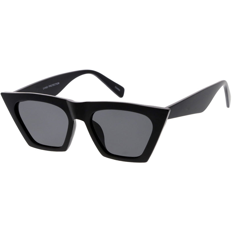 zeroUV Women's Retro Oversize Wide Pointed Cat Eye Sunglasses C921 Sunglasses White Smoke Red Smoke,White Smoke,Shiny Black Lavender,Matte Black Smoke,Tortoise Brown