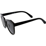 zeroUV Women's Oversize Geometric Round Cat Eye Sunglasses C938 Sunglasses White Smoke Dark Tortoise Brown Gradient,Shiny Black Lavender,Yellow Tortoise Brown,Frost White Brown Gradient,Shiny Black Smoke