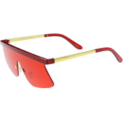 zeroUV Retro Modern Blade Cut Shield Sports Sunglasses C941 Sunglasses White Smoke Blue,Red,Clear,Yellow,Pink