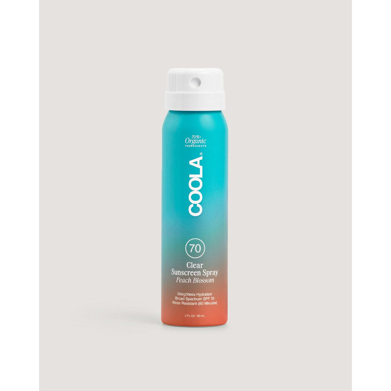 VIP Extensions COOLA Classic Body Organic Sunscreen Spray SPF 70, Beach Blossom Sunscreen Antique White