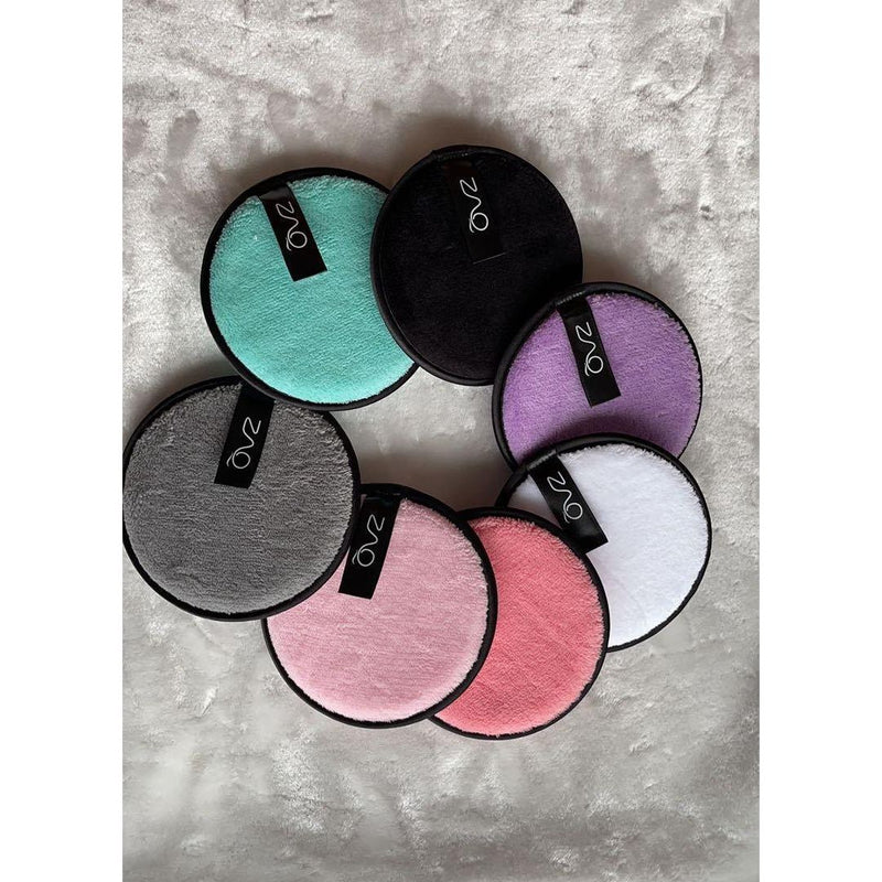ZAQ Skin & Body ZAQ Reusable Makeup Remover Pads 4pack with Spa facial Headband Make Up Gray Pink,White,Black,Green,Purple,Grey,Soft Pink