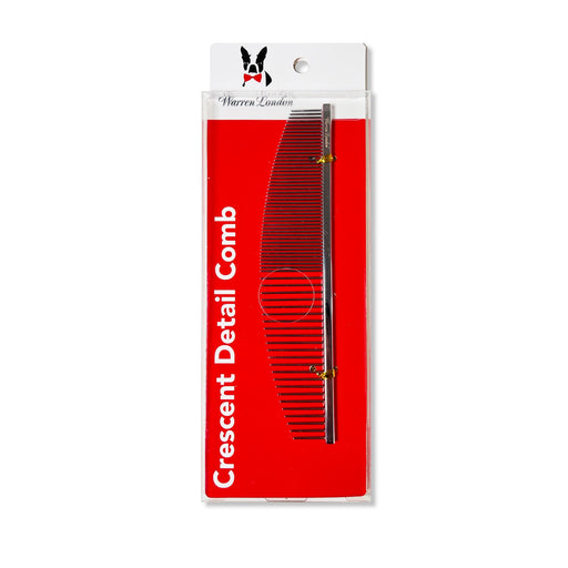 Warren London Crescent Detail Comb Pet Combs & Brushes Red
