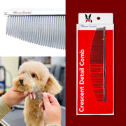 Warren London Crescent Detail Comb Pet Combs & Brushes Dark Red