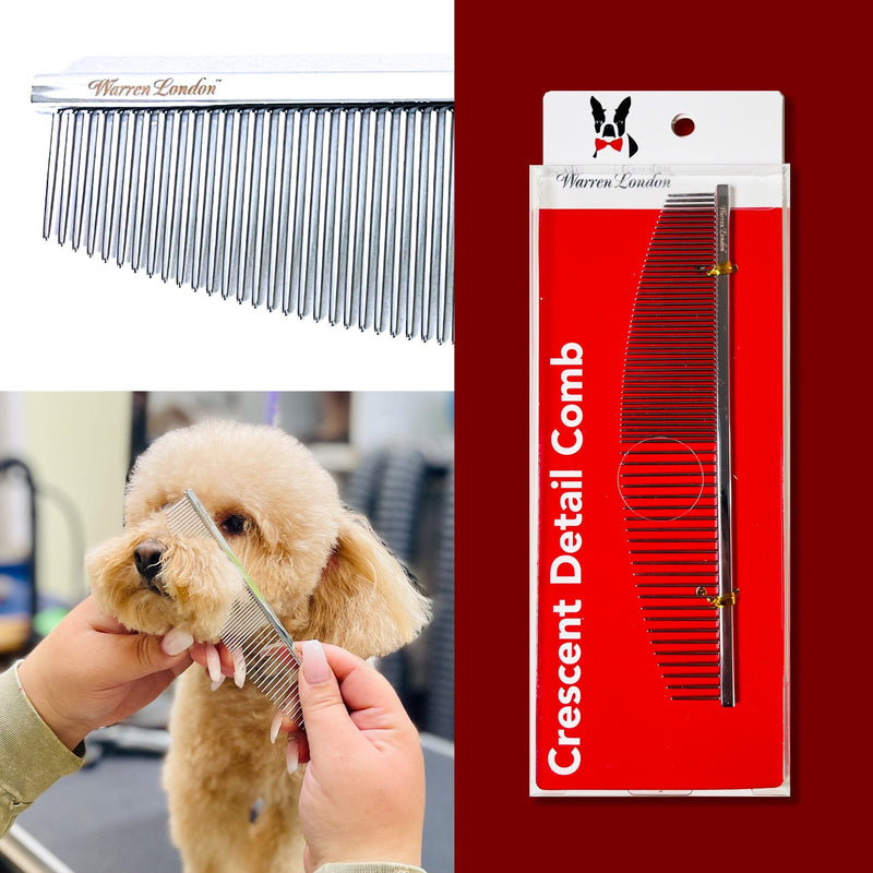 Warren London Crescent Detail Comb Pet Combs & Brushes Dark Red