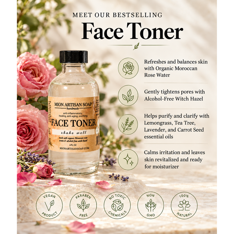 MION Artisan Soap Co. Face Toner | Correcting & Balancing pH Light Gray