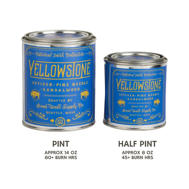 Good & Well Supply Co Rocky Mountain National Park Candle Candles White Smoke Half Pint / 8oz / Cotton Wick,Pint / 14oz / Cotton Wick