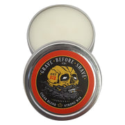 Grave Before Shave Fisticuffs™  Cigar Blend Strong Hold Mustache Wax 1 OZ. Tin Mustache Wax Gray