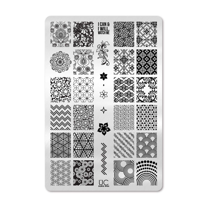 UberChic Beauty Collection 16 Stamping Plate Black